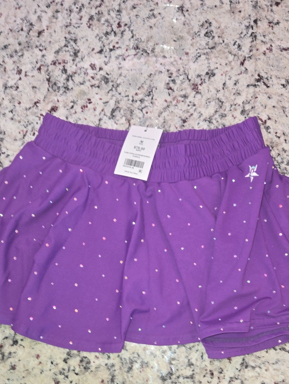Rebel Athletic Purple Skort with Metallic Gem Detail